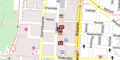 Stadtplan Museum für Neue Kunst 