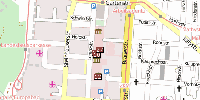 Stadtplan Staatliche Hochschule für Gestaltung Karlsruhe Karlsruhe