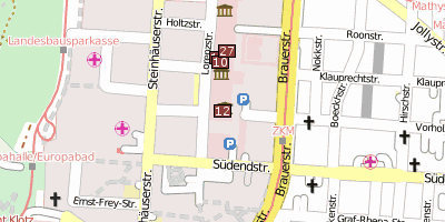 Städtische Galerie Karlsruhe Stadtplan