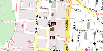 Stadtplan Zentrum für Kunst und Medientechnologie